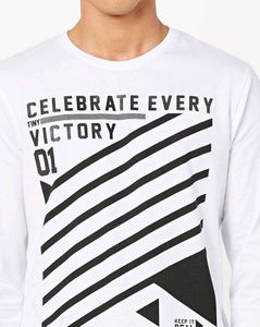 Men's Graphic Print White T-Shirt
