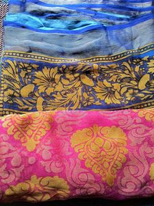 Beautiful Blue &amp; Pink Saree