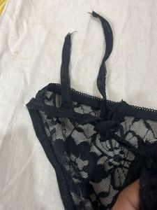black net bikini brief