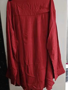 Maroon High low pattern kurta top