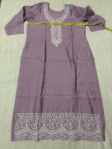 Lavender Kurta Set with Dupatta