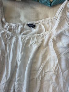 White Off-Shoulder Puff Sleeve Top