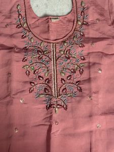 Embroidered Pink Kurta