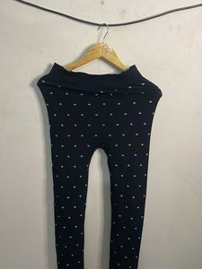 Stylish Navy Polka Dot Leggings