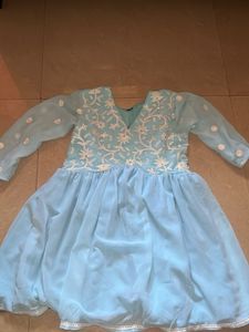 Elegant Blue Embroidered tunic