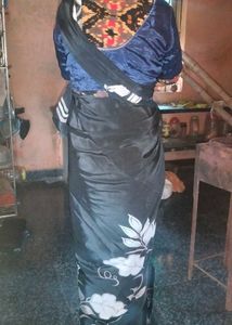 New Black crepe Saree