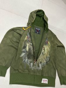 Men's Wolf Graphic Zip-Up Hoodie 🇺🇸