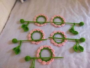 Handmade Crochet Sunflower Keychains