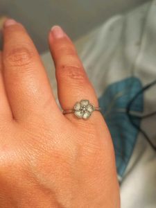 pure silver Flower Ring