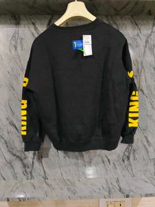 Black Graphic Print Sweatshirt