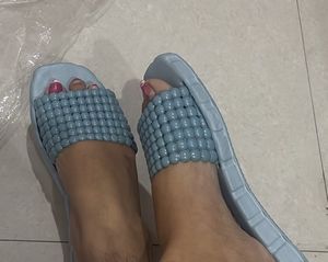 Cute Blue "Smile" Slides