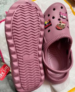 Pink Crocs with Charms
