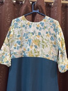 Floral Print Flared Sleeve maxi dress