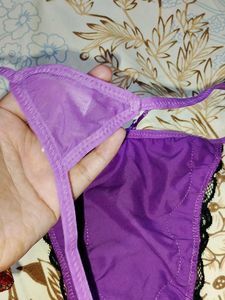 Purple Lace Thong