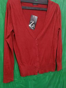 Red Cardigan Or Sweater Very Soft