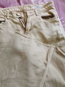 Stylish Beige Wide Leg Pants