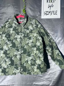Floral Print Button-Up Shirt