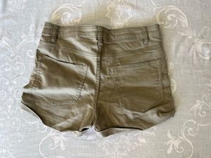 Y2k Khaki High-Waisted Shorts