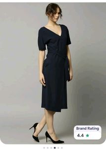 m&amp;s Navy Blue Wrap Dress