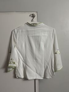 White Cheongsam top