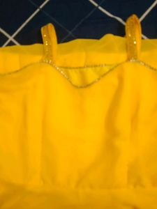 Yellow Color Anarkali Suit With Dupatta . One Time