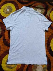 Stylish Men's White Printed Polo T-Shirt
