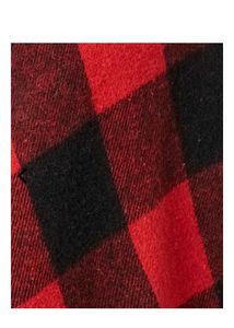 Shein Red &amp; Black Plaid open front long shrug