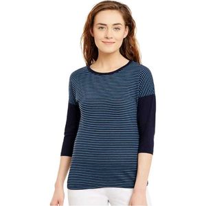 Women's Blue Striped T-Shirt