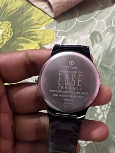 Titan Black Metal Watch