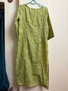 Green Floral Kurta
