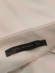 ZARA White Wide Leg Pants