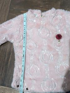Cute Pink Faux Fur Baby top