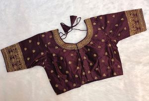 Elegant Purple Embroidered Blouse