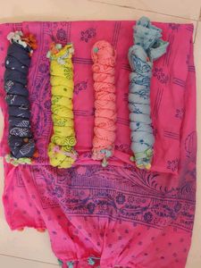 navratri Set of 5 cotton dupattas