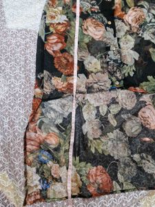 Floral Print sheer  High-Low Dress