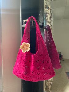 Crochet Tote Bag Cum Handbag