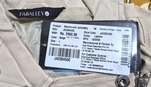 Stylish Beige Moto Jacket