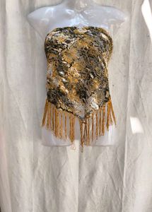 43209. Stylish Fringed Tube Top
