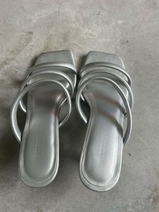 FYRE Rose Silver Heels