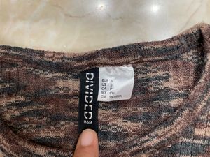 Brown Patterned Mini Dress
