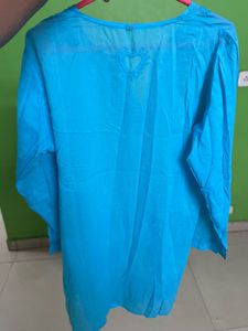B1G1 Vibrant Blue Embroidered Kurta