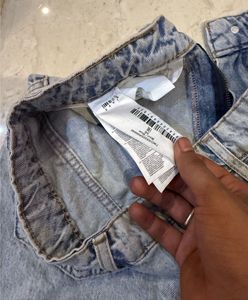 Light Wash Ripped Denim Shorts