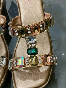 Embellished Flat Sandals