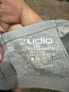 Padded Grey Bra with Lace Trim