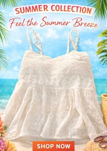 White Embroidered Summer Tank Top