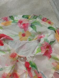 Floral Organza Mini Dress