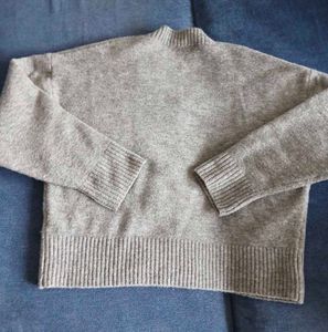 Zara Grey V-Neck Oversized Jumper