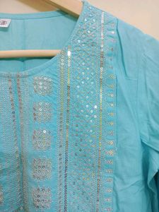 Sky Blue Kurti(Negotiable)