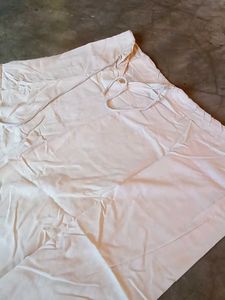 Cream Ethnic Skirt with Drawstring