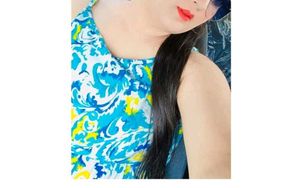 Blue Floral Print Midi Dress